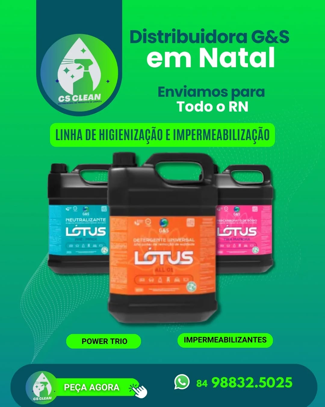 Profissionais da higienização e impermeabilização, temos os produtos que você precisa!

Trabalhe com qualidade e eficiência usando produtos de alto desempenho! Atendemos empresas e profissionais com os melhores produtos do mercado.

📲 Chame no WhatsApp e garanta já o seu estoque!
